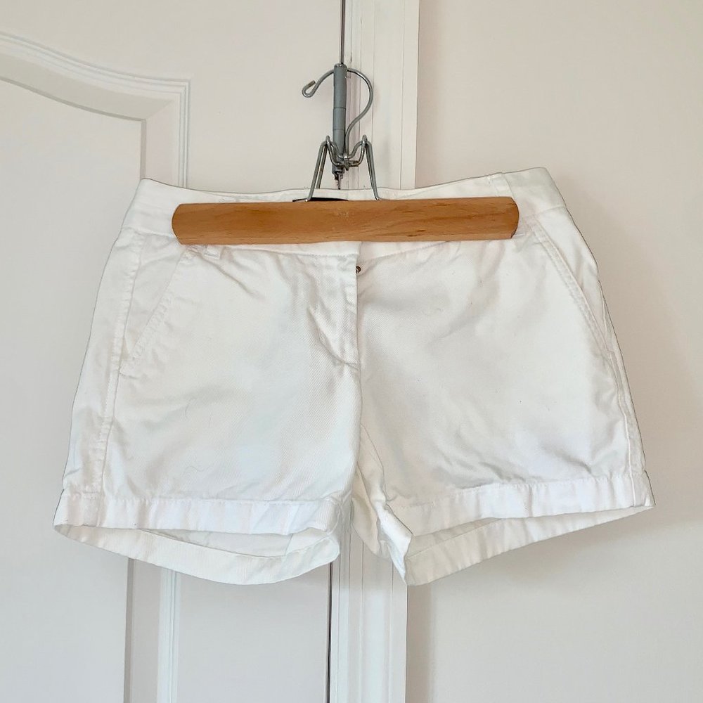 J. Crew White Chino Shorts